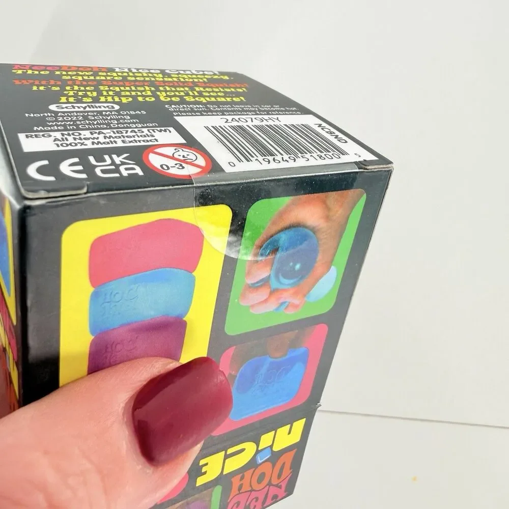 Schylling Nee Doh Nice Cube Original Pink Sensory Fidget Toy Stress Ball 2.25" - Picture 7 of 10
